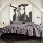 全棉色织拉绒床上用品四件套 简约格子套件加纯棉保暖长绒棉4件套