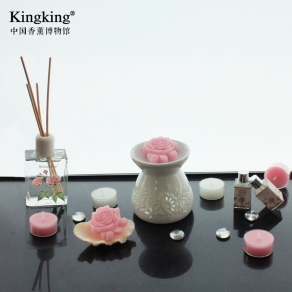 A家家居繁花馨语香薰精油礼盒套装  浪漫助眠香薰蜡烛礼品